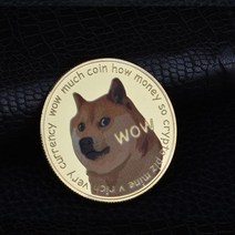 [해피드림스토어] 도지코인 데코 기념장식주화 가상암호화폐 Doge coin, 전용 솔라 턴테이블