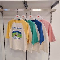 래핑차일드 부평점 간절기에 쉽게 손이 가는 7부 티셔츠 어드벤쳐 라글란 7부티셔츠 B33I9-33I-30 LHC