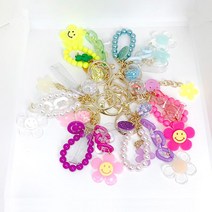 셀러허브 패션 [핸드메이드] 스마일 위러브 키링백참, Pink