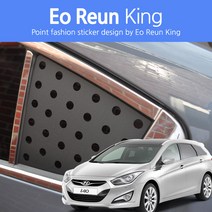 i40 웨건 C필러 윈도우 스포츠 플레이트 무광 데칼 스티커 자동차 타공 랩핑 시트지, 로고타입, 무광블랙
