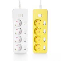 아이정 더좋은 멀티탭 개별 스위치 과부하차단 4구, 1m, 1개