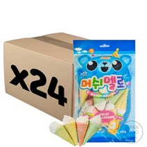 과일향 아이스크림모양 머시멜로 90g x 24봉(1박스), 1