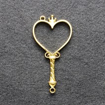 레진아트/프레임악세사리/요술봉프레임/하트리본/금색