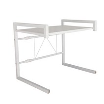 광파오븐렌지대 밥솥레일 오븐렉 수납장 받침대 폭조절 가능 43 60cm, 화이트