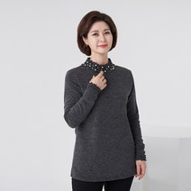 엄마옷 마담4060 프릴진주티셔츠-RTE210041-