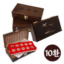 공진단 나무 상자 고급 선물 박스 환약 경옥고 청병 한약상자 한의원, 공진단 상자(나무/한지/밤색), 공진단 인쇄(10환)_A01060