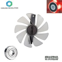 노트북쿨러받침대 95MM CF1015H12D 기어 LED 쿨러 팬 교체 사파이어 니트로 RX590 RX580 RX570 RX480 RX470 4N001-02-20G 그래픽 카드, [01] Red LED