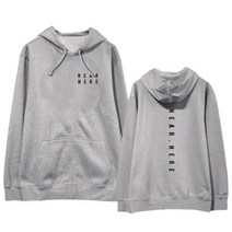 패션 Kpop GOT7 JINYOUNG 새 앨범 허E 후드 풀오버 스트리트웨어 힙합 의류, XXS, GRAY