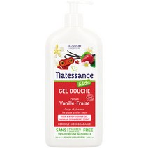 [나떼쌍스] 유기농 바닐라 딸기 헤어 앤 바디워시 키즈 500ml, 단품