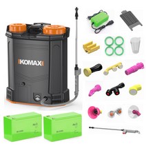 고출력 충전식 농약 분무기 20리터 고압 압축 전동 동력 충전 살포기 자동 연막 소독 소독기, 8A 배터리 1+1 증정