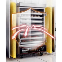 스팀취사기 업소용 급식 찜기 보온기 대량 기계 증기발생기, 대형 6단 전동형