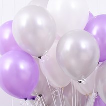 (주)파티해 천장장식 펄풍선(헬륨효과)세트-은은한라벤더