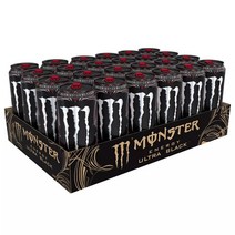 몬스터에너지 블랙 울트라 Ultra Black Zero Sugar 무설탕 473ml, 1세트