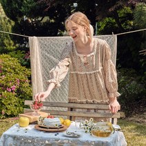 울랄라 마즐 긴팔 원피스 크림 30수