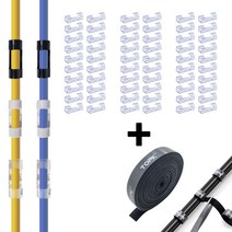 전선 클립 소형 20P 3개 + 케이블 정리 밴드 5m 1개, 투명(5m 포함), 하얀색, 투명