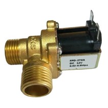 황동 전기 솔레노이드 밸브 220V DC 12 24 DN15 필터포함 물 입구 스위치, Normally Closed