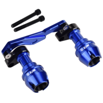 라이더무드 SYM 크루심125 머플러 슬라이더 프론트 포크 배기관 앞바퀴 보호 범퍼 가드 튜닝, SYM 머플러 - 블루, 1개