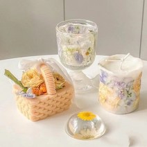 꽃 바구니 실리콘 몰드 3D 캔들 만들기