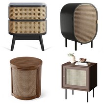 라탄 수납장 앤틱 다용도 등나무 협탁 소품 나무 원목, 섹션 1