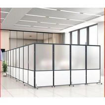 사무실 파티션 책상 칸막이 책상파티션 데스크파티션 접이식 이동식, 1mx2m 높이(젖빛 아크릴)