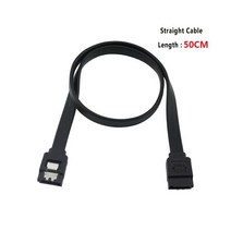 외장하드케이블 외장하드연결선 SATA 케이블 3.0-하드 디스크 SSD 어댑터 HDD 스트레이트 90 도 Sata 3.0 케이블 컴퓨터 Asus MSI 기가 바이트 마더보드, Black-S-50