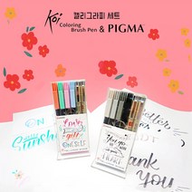 사쿠라 코이 컬러링 피그마 캘리그라피 파스텔 세트