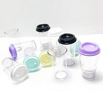 윙컴 리유저블 투명 칼라컵1P 500ml 에코젠소재 국산텀블러, 모던-민트
