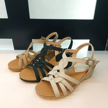 엘칸토 lcww36u326 천연염소가죽 발 편한 웨지샌들 6cm 3가지 색상!!!
