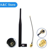 50 개/몫 연장 코드 UFL-SMA 암 커넥터 피그 테일 케이블 IPX 1.13 15cm 433mhz 3dBi SMA Male rfid 안테나, 한개옵션0