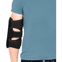 xcniee 팔꿈치 보호대 건염용 탈착식 금속 부목 2개 척골 신경 포획용 팔꿈치 보호대 팔꿈치 터널 증후군 남성 여성용 야간 팔꿈치 부목, 1 카운트(1 팩), 검은색