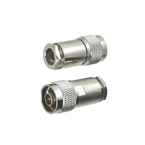 소켓 커넥터 1pcs n 수 플러그 커넥터 클램프 rg8 lmr400 7d-fb rg213 케이블 rf 동축 황동 스트레이트 new, 10개 이상
