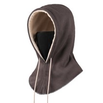 엘마운틴 마스크 탈부착 겨울 방한 후드 넥워머, 그레이