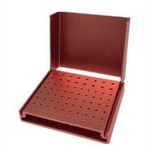 76 구멍 치과 Bur 홀더 실리콘 블록 Autoclave Endo 소독 상자 /낮은 속도 Burs 케이스 재료, [08] Pink