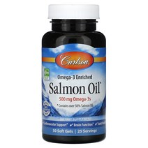 Carlson 오메가3가 풍부한 연어 오일 250mg 소프트젤 50정