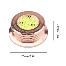 턴테이블 LP플레이어 부품 액세서리 청소 레코드 무게 클램프 lp 비닐 알루미늄 합금 디스크 안정기 휴대용 스타일 레코드 플레이어, 50hz 로즈 골드 1, 번들 1