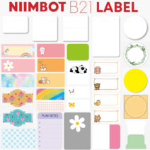 Niimbot B21 라벨프린터 라벨지, 사각투명 50x80, 1개