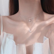 LALILA LATS 새로운 우아한 실버 컬러 반짝 이는 나비 목걸이 숙녀 절묘한 더블 레이어 쇄골 체인 목걸이 쥬얼리 선물