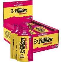 Honey Stinger 에너지 젤 과일 스무디 스포츠 뉴트리션 31.2g 1.1온스 24팩, Fruit Smoothie (Organic), 1.1 Ounce (Pack of 24)