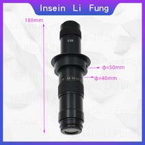 광학현미경 단망경 쌍안경 산업용 비디오 단안 현미경 카메라 렌즈 c-마운트 200x 병렬 광학 돋보기 0.7x-4.5x 연속 줌, 10x-200x 렌즈