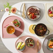 까사무띠 아모르 실리콘 테이블매트 티코스터 132종 모음, 루나, 버건디