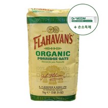플라하반 포리지 유기농 오트 시리얼 1kg + 손소독제 증정, 플라하반 유기농 오트 1kg 1개