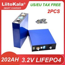 인산철 배터리 3.2V 202Ah LiFePO4 배터리 3.2v 리튬 철 인산염 RV 캠핑카 골프 카트 오프로드 태양풍 세금 없음 2 피스 159457, 2PCS Lifepo4 202Ah