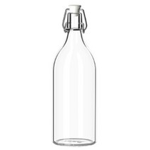 이케아 KORKEN 병 + 마개, 혼합 색상, 1L