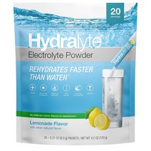 하이드라라이트 일렉트로라이트 파우더 레몬에이드 6g 패킷 20개입 Hydralyte Electrolyte Powder