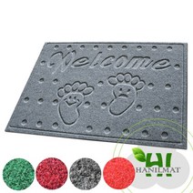 한일매트상사 현관매트 출입구 다용도매트 발판 스마일매트, 90cm*120cm, 녹색, 1개