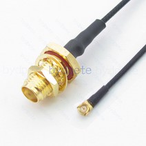 IPEX IPX UFL U.FL 플매트 카펫 매트 러그-SMA 암 벌크 헤드 D-컷 방수 1.37mm 피그 테일 동축 케이블 Koaxial Kalbe Coax RF 50 Ohms, [25] 6feet 200cm