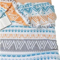 MEJU 보헤미안 인디언 텐트 모슬린 사계절용 담요 침대 소파 카우치용 100% 코마 면 3겹 부드럽고 따뜻하고 빠른 건조 담요 침대보 시트 (보헤미안 1 트윈 (149.9