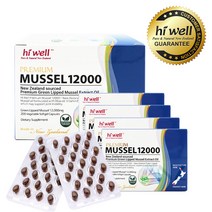 하이웰 프리미엄 초록입홍합 오일 12000 200 베지소프트젤, 200정, 6개