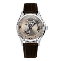 해밀턴 HAMILTON H32565521 재즈마스터 Jazzmaster 오픈하트 남성용 가죽시계 40mm