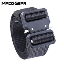 금속 버클 전술 벨트 군사 허리 지원 스트랩 스포츠 사냥 훈련 하이킹 야외 유틸리티 몰리 액세서리, 단일, 1개, B6-Green